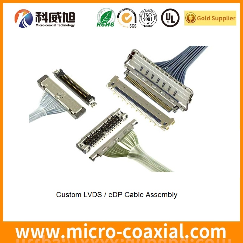 Built 8-2069716-3 fine pitch LVDS cable I-PEX 20142-050U-20F LVDS eDP cable Manufactory