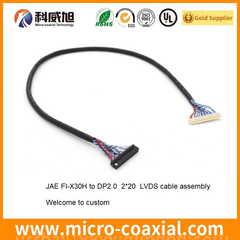 Built DF80-40P-SHL thin coaxial LVDS cable I-PEX 3400-0402-1 LVDS eDP cable Manufactory