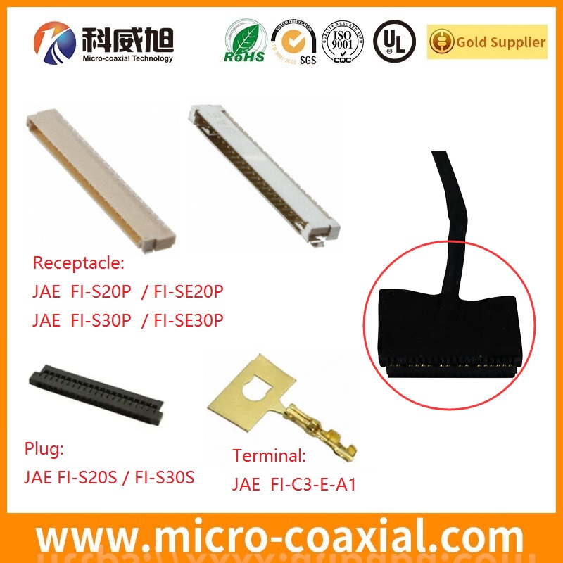 Built FI-JW50C Micro Coax LVDS cable I-PEX 20345-010T-32R LVDS eDP cable Vendor