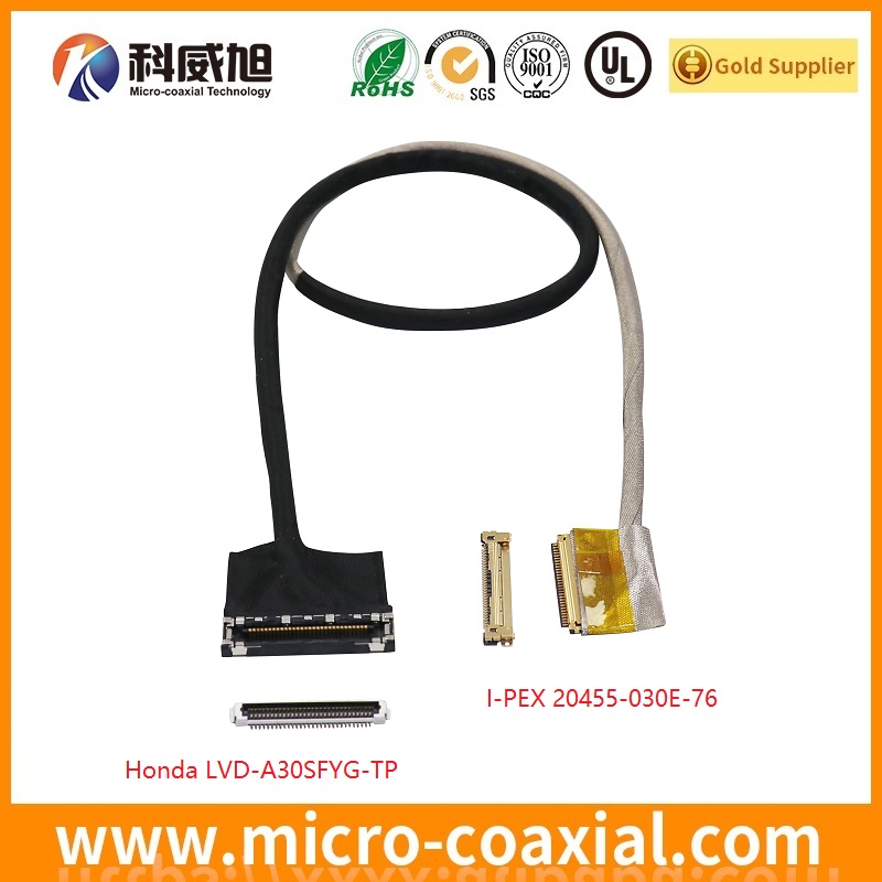 Built I-PEX 20473-030T-10 Fine Micro Coax LVDS cable I-PEX 20680-060T-01 LVDS eDP cable Factory