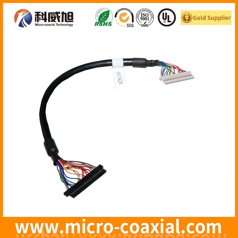 Custom FI-RXE51S-HF-G-R1500 micro-miniature coaxial LVDS cable I-PEX 20454-350T-01 LVDS eDP cable manufacturer