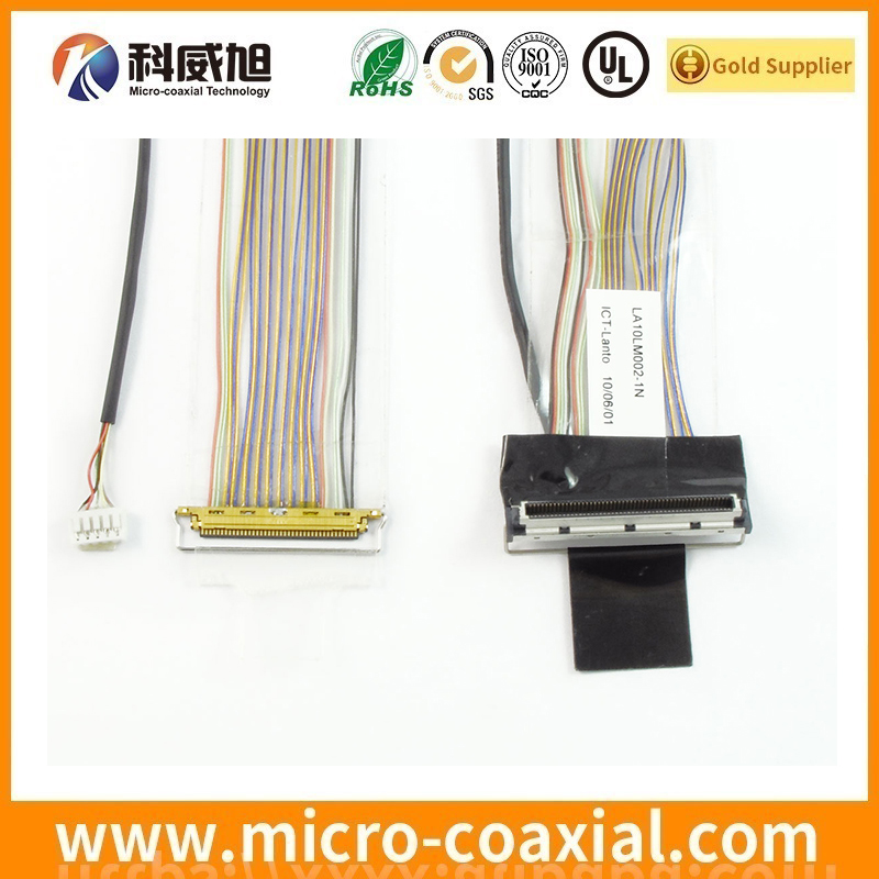 Custom FI-W7P-HFE micro-coxial LVDS cable I-PEX 20320-050T-11 LVDS eDP cable supplier