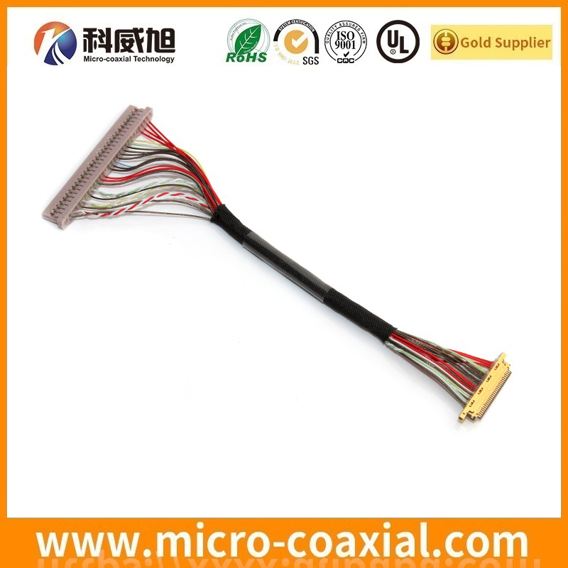 Custom I-PEX 20152-020U-30F MFCX LVDS cable I-PEX 20347-315E-12R LVDS eDP cable supplier