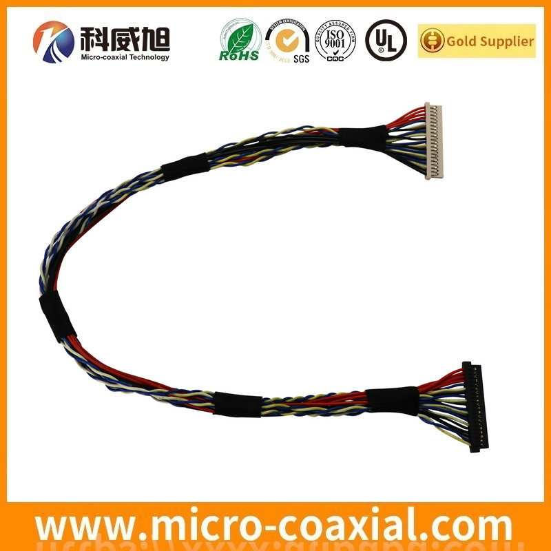 Custom I-PEX 20373-R30T-06 micro coax LVDS cable I-PEX 20153-050U-F LVDS eDP cable provider