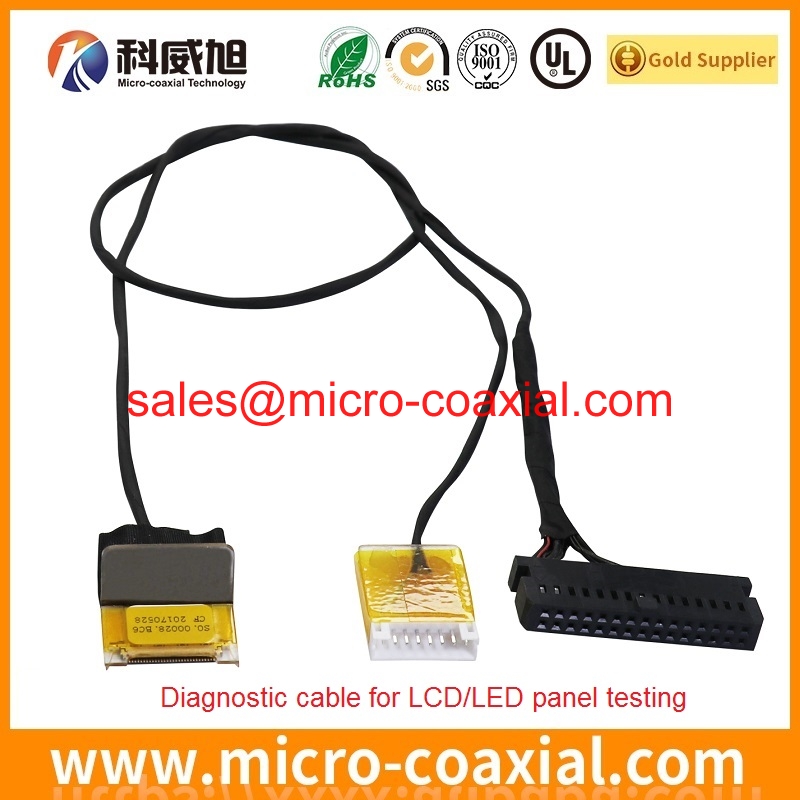 Custom I-PEX 20374-R20E-31 Micro Coax cable I-PEX 20454-230T V-by-One cable Assembly manufactory