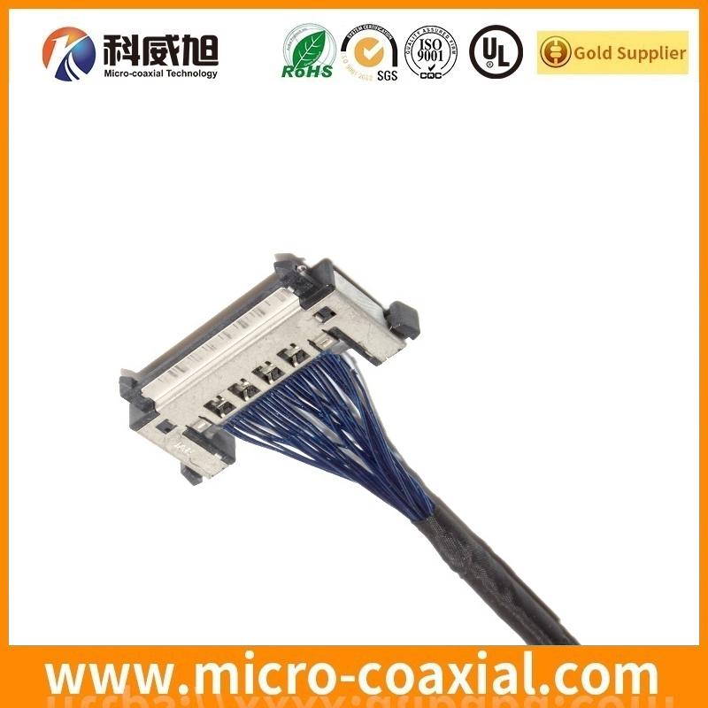 Custom I-PEX 20454 thin coaxial LVDS cable I-PEX 20374-R20E-31 LVDS eDP cable provider