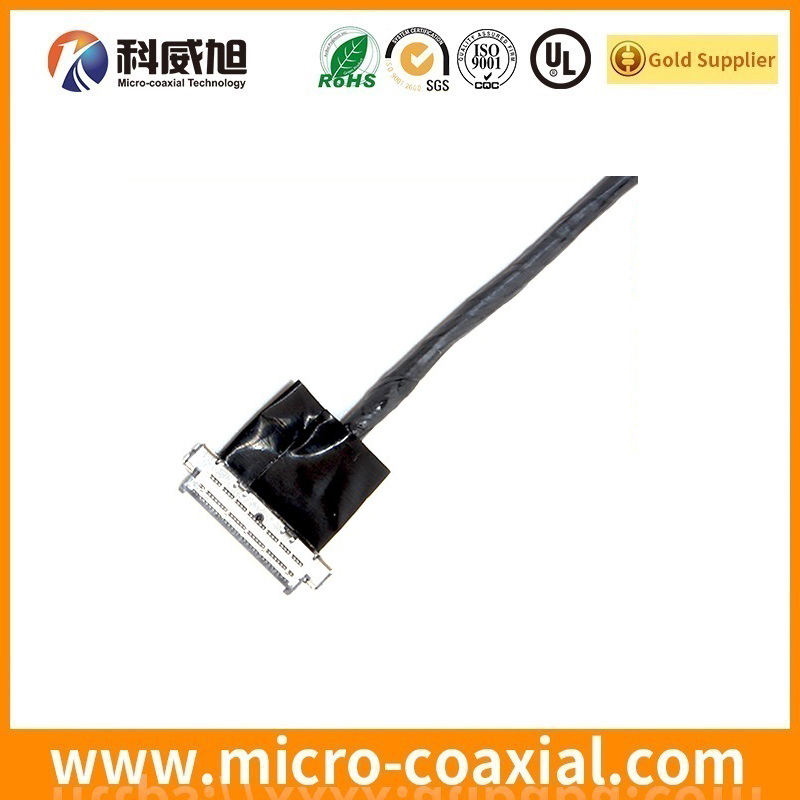 Custom I-PEX 20531-040T-02 fine micro coaxial LVDS cable I-PEX 20373-020T-00 LVDS eDP cable manufactory