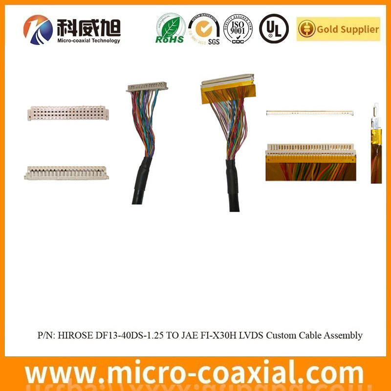 Custom SSL00-10S-0500 micro coax LVDS cable I-PEX 20346-010T-11 LVDS eDP cable Supplier