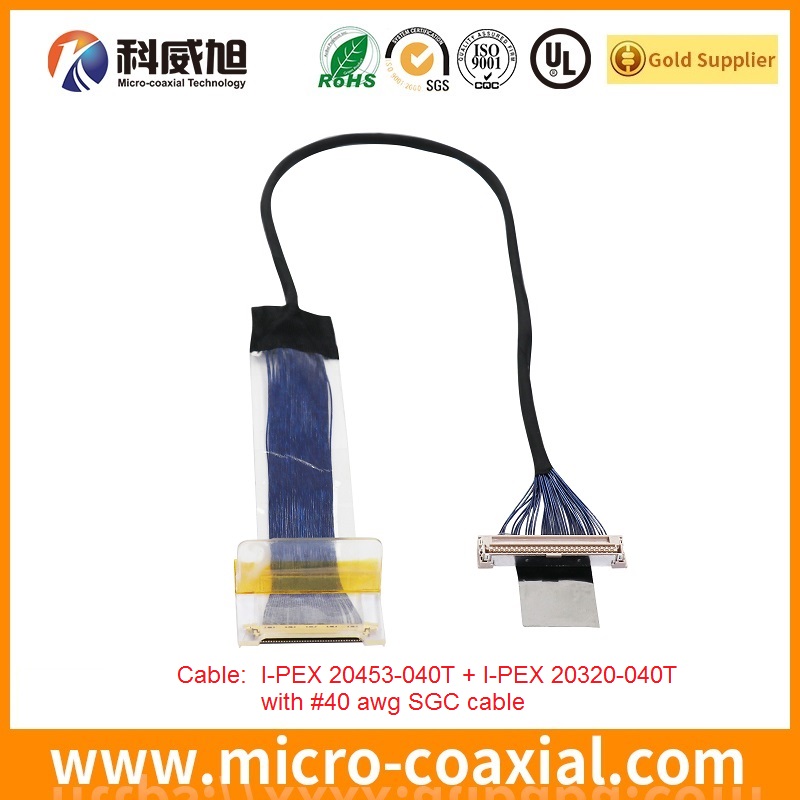 Manufactured DF80D-40P-0.5SD(52) SGC LVDS cable I-PEX 20833-040T-01 LVDS eDP cable manufacturing plant