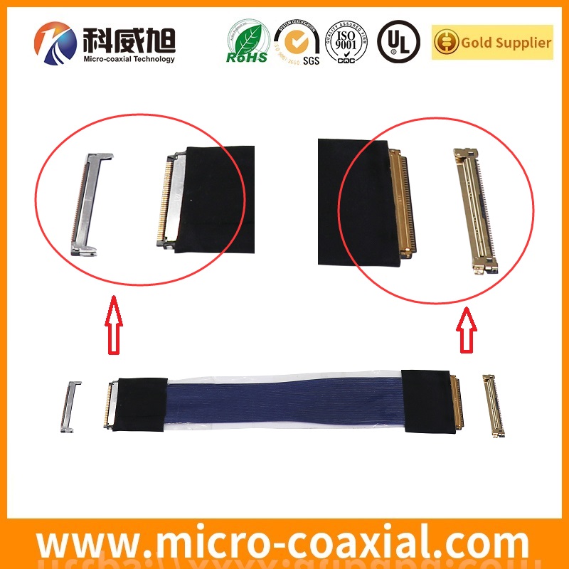 Manufactured DF81D-50P-0.4SD(51) fine-wire coaxial LVDS cable I-PEX 20346-040T-31 LVDS eDP cable factory