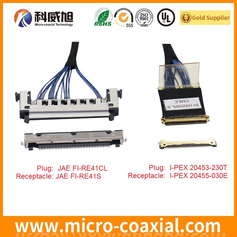 Manufactured I-PEX 20504 micro coaxial connector LVDS cable I-PEX 20345-040T-32R LVDS eDP cable vendor