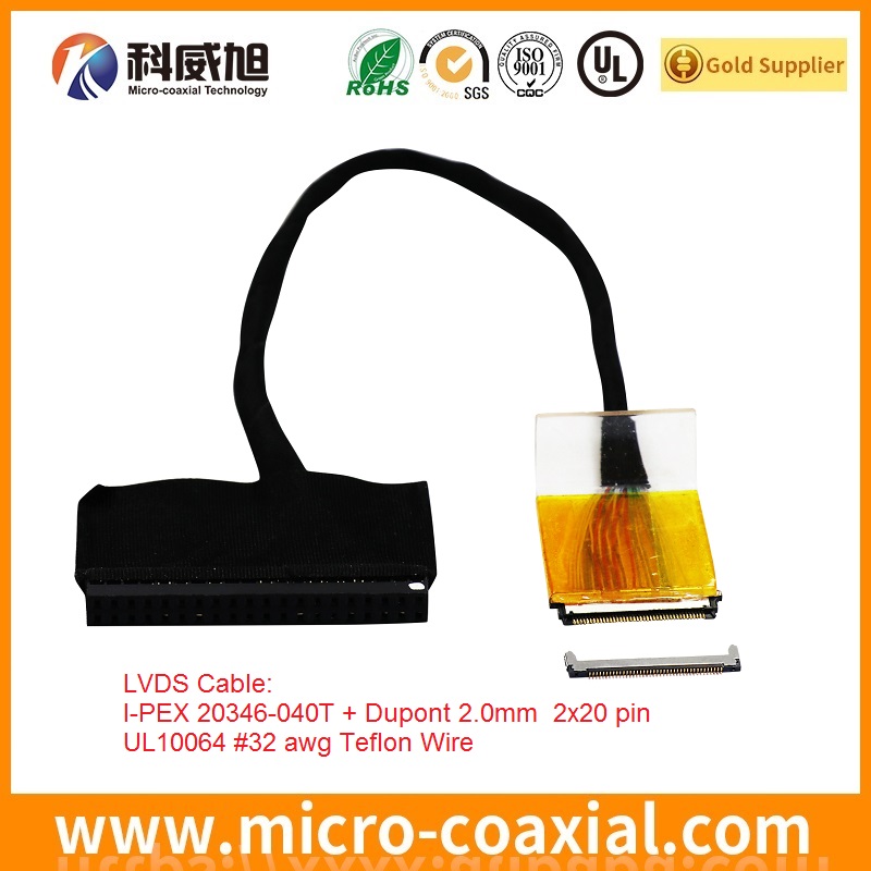 Professional I-PEX 20329-044T-01F Micro-Coax LVDS cable I-PEX 20152-020U-20F LVDS eDP cable provider