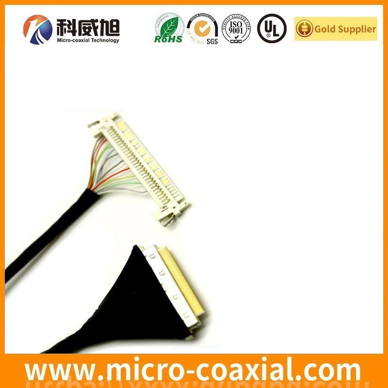 custom DF36A-15S-0.4V(55) MCX LVDS cable I-PEX 20790-060E-02 LVDS eDP cable manufactory