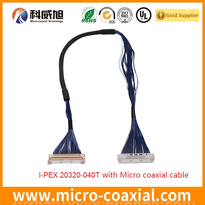 custom DF80D-40P-0.5SD(52) fine pitch connector LVDS cable I-PEX 20322-028T-11 LVDS eDP cable provider