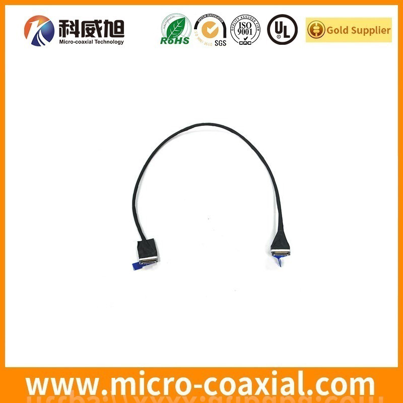 custom FI-RNE41SZ-HF-R1500 micro wire LVDS cable I-PEX 20347-310E-12R LVDS eDP cable manufactory