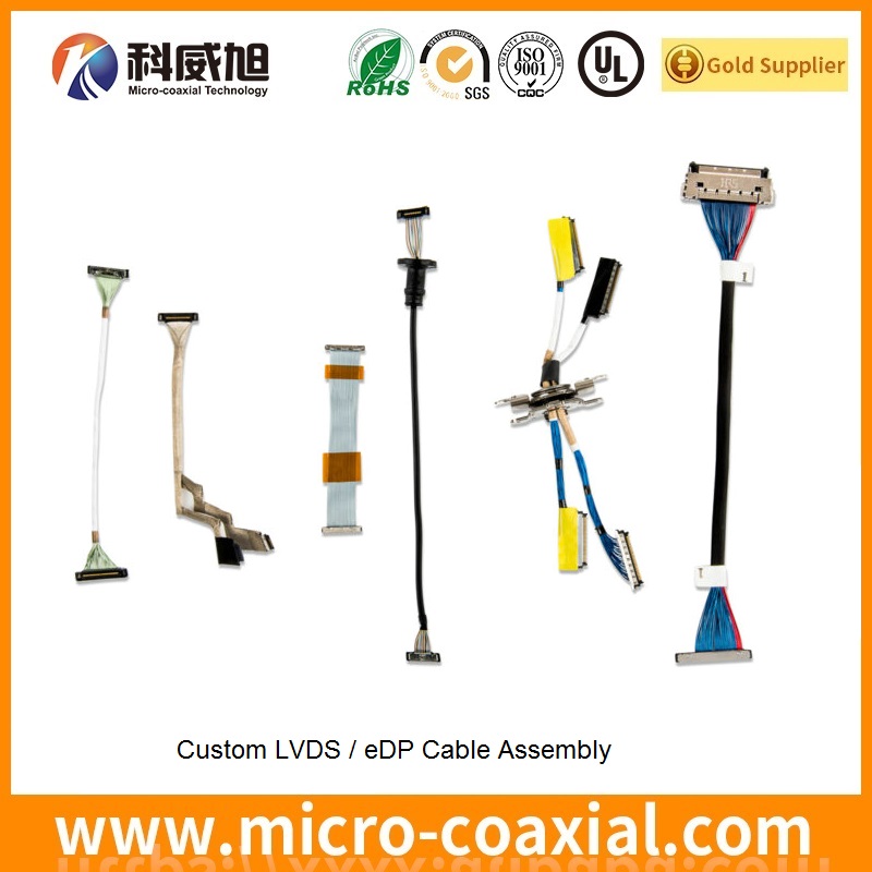 custom I-PEX 20319-050T-11 micro wire LVDS cable I-PEX 20152-020U-30F LVDS eDP cable provider