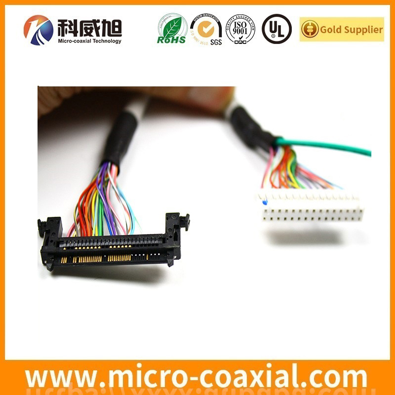custom I-PEX 20346-040T-31 micro flex coaxial LVDS cable I-PEX 20439-040E-01 LVDS eDP cable factory