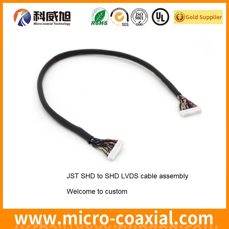 custom I-PEX 20847-040T-01 thin coaxial LVDS cable I-PEX 20374-R40E-31 LVDS eDP cable factory