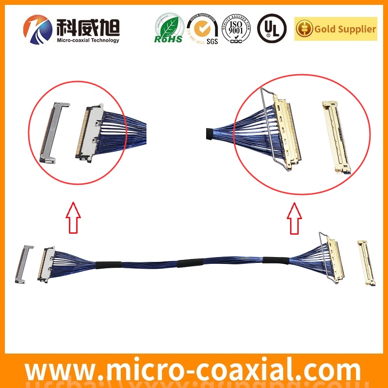 custom TMC01-51L-A micro coaxial LVDS cable I-PEX 2030-0301F LVDS eDP cable provider