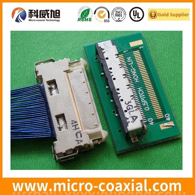customized DF36A-40P-SHL(52) micro coaxial connector LVDS cable I-PEX 20330-Y44E-212G LVDS eDP cable Provider