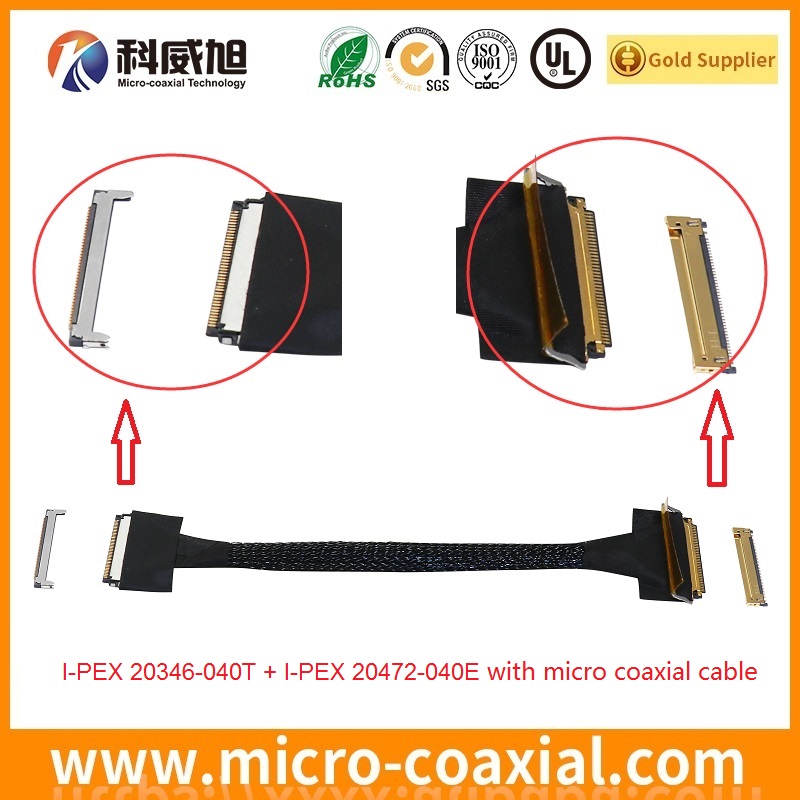 Built 2023347-2 MCX LVDS cable I-PEX 2618-0401 LVDS eDP cable Vendor
