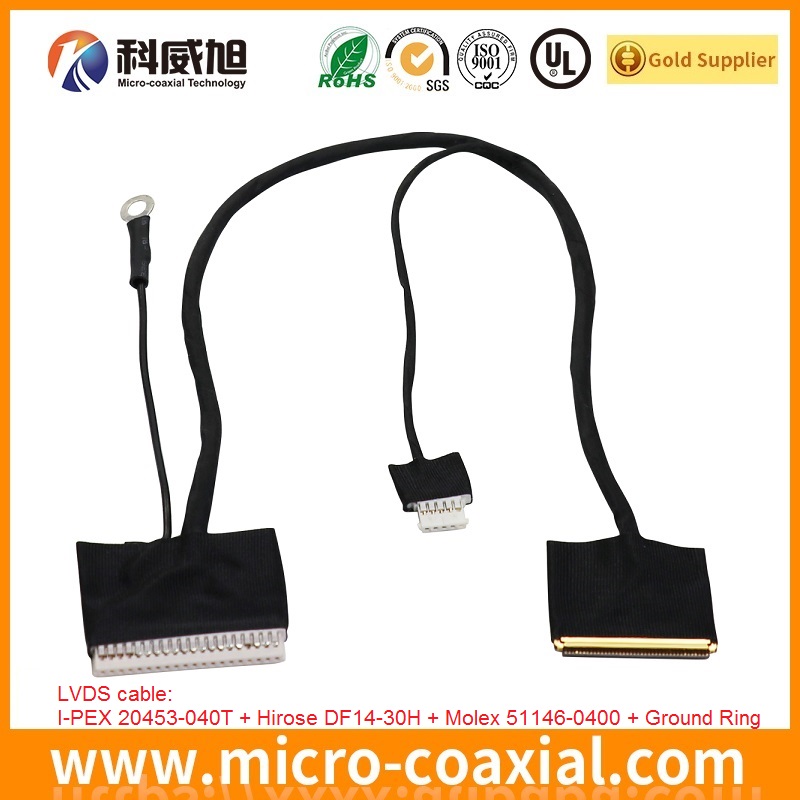 Built 5018004032 thin coaxial LVDS cable I-PEX 2182-040-04 LVDS eDP cable supplier