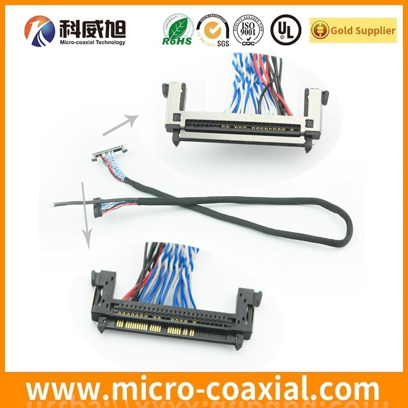 Custom I-PEX 20327 micro coax LVDS cable I-PEX 20505-044E-011G LVDS eDP cable manufacturer