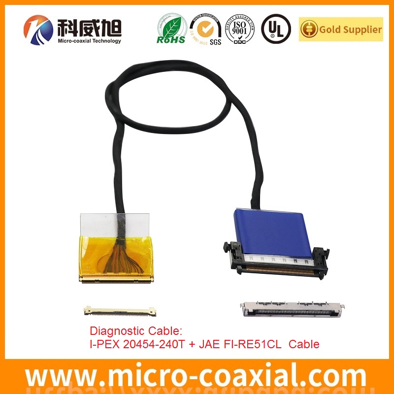 Custom I-PEX 20329-044T-01F micro wire LVDS cable I-PEX 20680-040T-01 LVDS eDP cable Provider