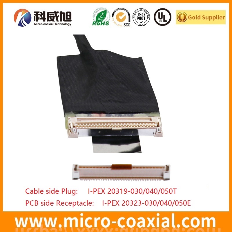 Custom I-PEX 20680-050T-02 micro coax LVDS cable I-PEX 20790-060E-02 LVDS eDP cable manufacturer