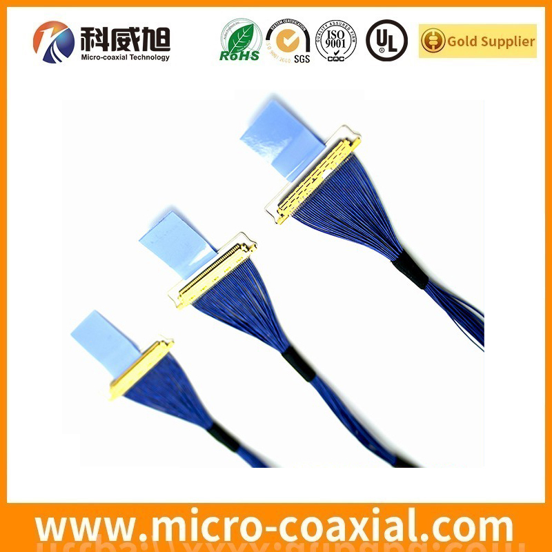 Custom I-PEX 20833 micro flex coaxial LVDS cable I-PEX 20347-315E-12R LVDS eDP cable Factory