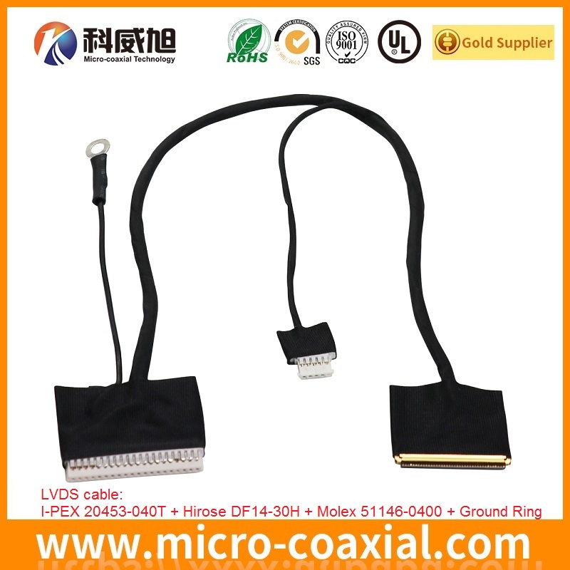 Manufactured I-PEX 20848-030T-01 ultra fine LVDS cable I-PEX 20347-320E-12R LVDS eDP cable provider