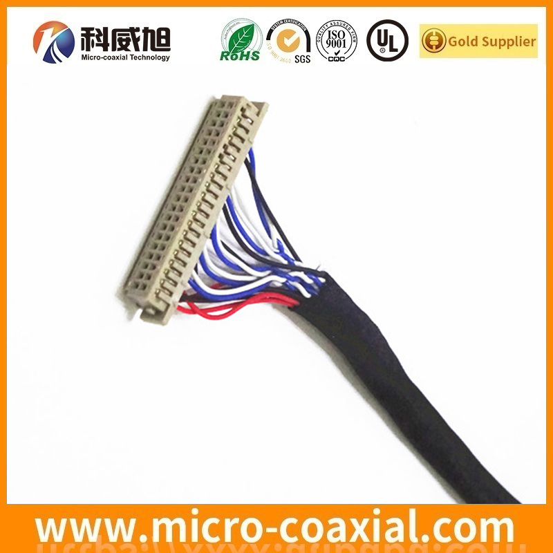 custom I-PEX 20525-220E-02 Micro-Coax LVDS cable I-PEX 2574-1403 LVDS eDP cable manufactory