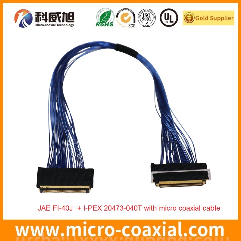 custom I-PEX 20531 micro coaxial connector LVDS cable I-PEX 20473-040T-10 LVDS eDP cable manufactory