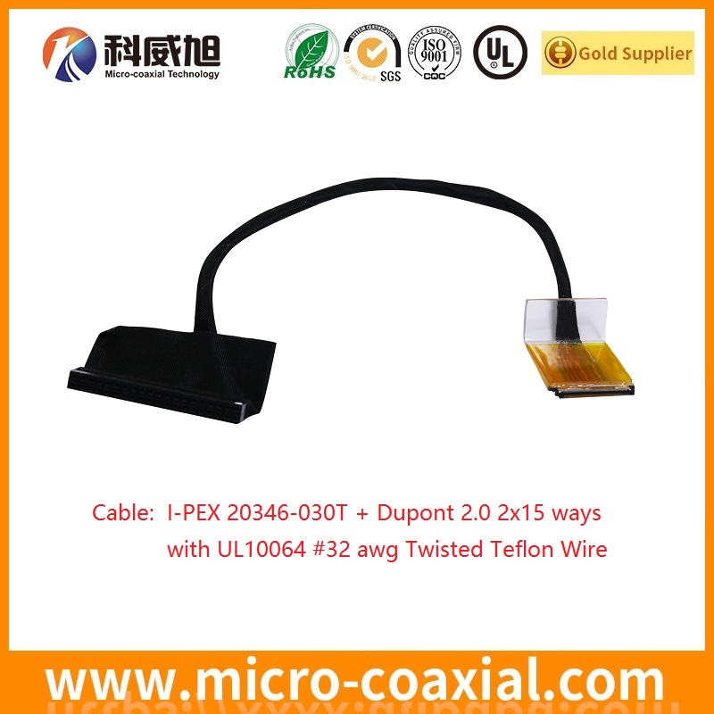 customized SSL00-20L3-1000 thin coaxial LVDS cable I-PEX 20453-340T-13 LVDS eDP cable Manufactory