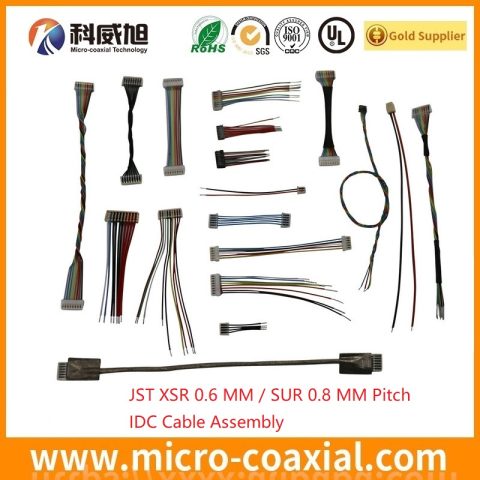 Custom JST XSR 0.6mm SUR 0.8mm connector cable assembly 0.6mm XSR cable 0.8mm picth SUR cable JST fine pitch discrete wire connector